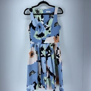 Calvin Klein Womens 6 Sundress Dress Pleated Colorful Coastal Cottagecore Floral
